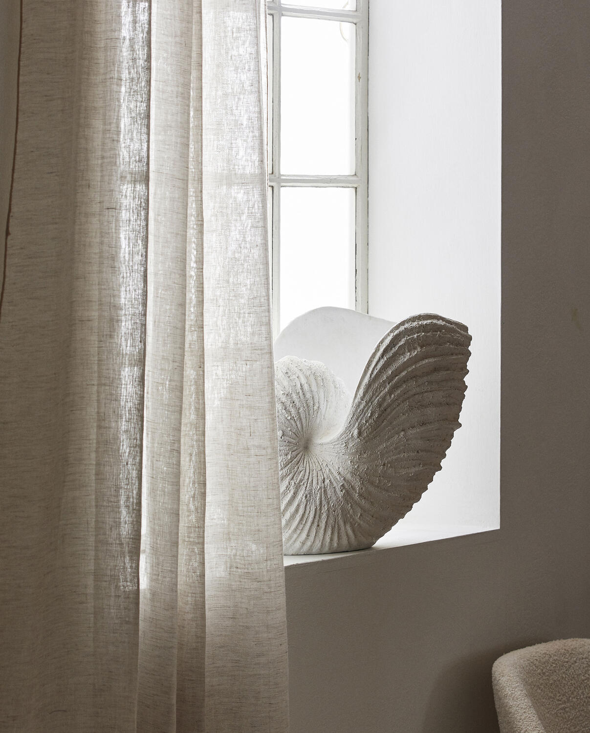 Ketoy shell vase - creme